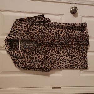 Mens MEDIUM SLIM FIT CHEETAH/LEOPARD PRINT AllSaints shirt
